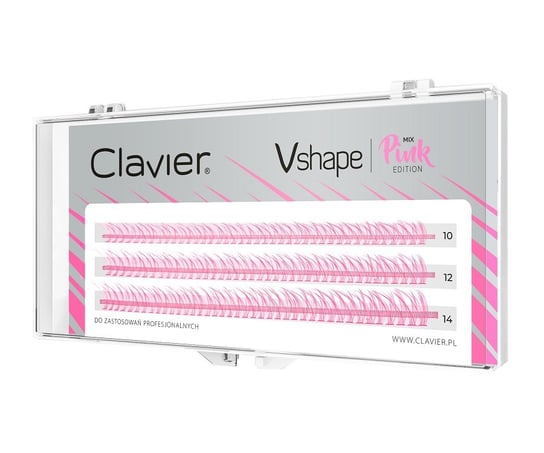 Пучки ресниц Clavier Vshape Color Edition Pink Mix