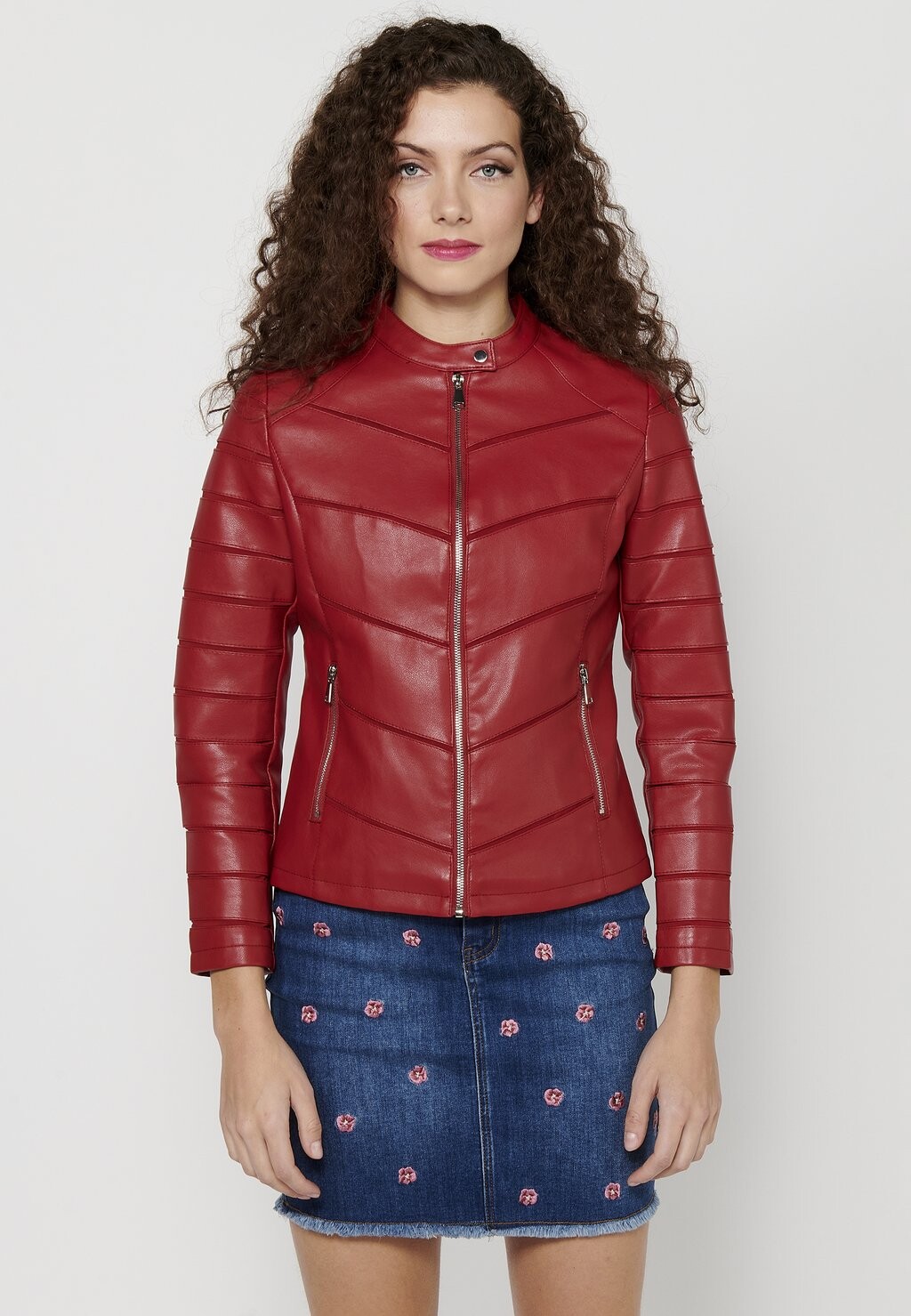 

Куртка из искусственной кожи Koroshi, цвет rojo red