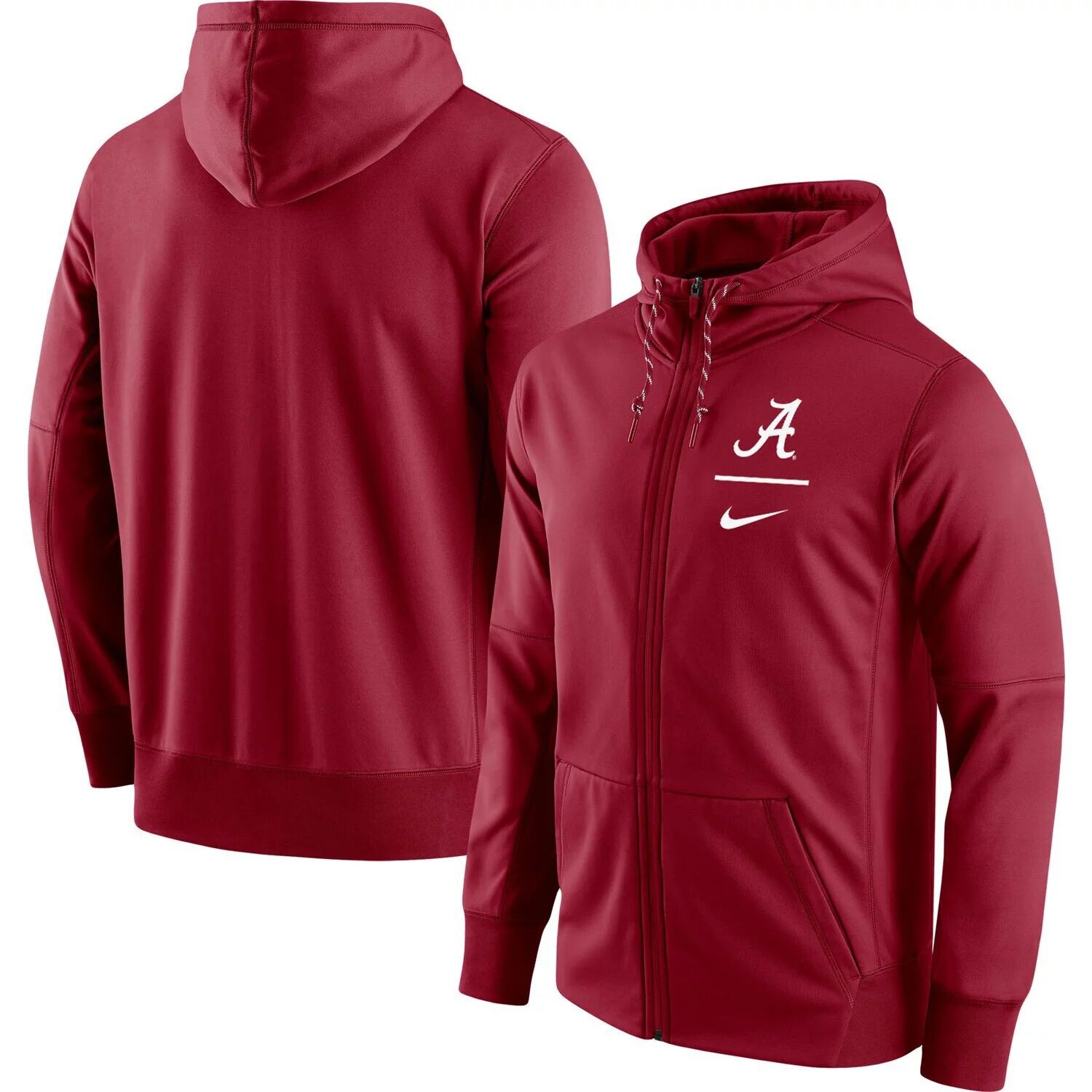 

Мужская толстовка с молнией во всю длину Crimson Alabama Crimson Tide Logo Stack Performance Nike