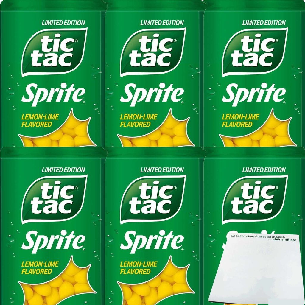 

Tic Tac Sprite со вкусом лимона и лайма 100 шт. в упаковке 6 шт. (упаковка 6х49 г) + блок usy