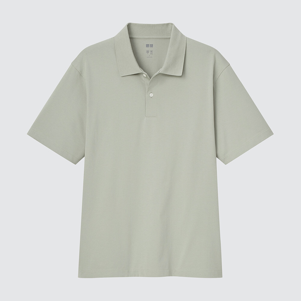 

Мужская рубашка AIRism POLO Uniqlo Cool Black Technology с короткими рукавами, нежно-зеленый