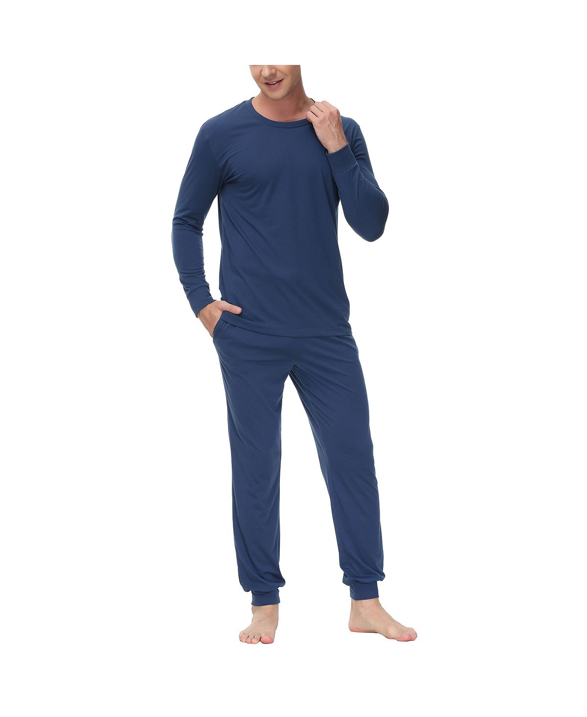 цена Мужская рубашка из двух предметов с круглым вырезом и пижамный комплект для джоггеров INK+IVY