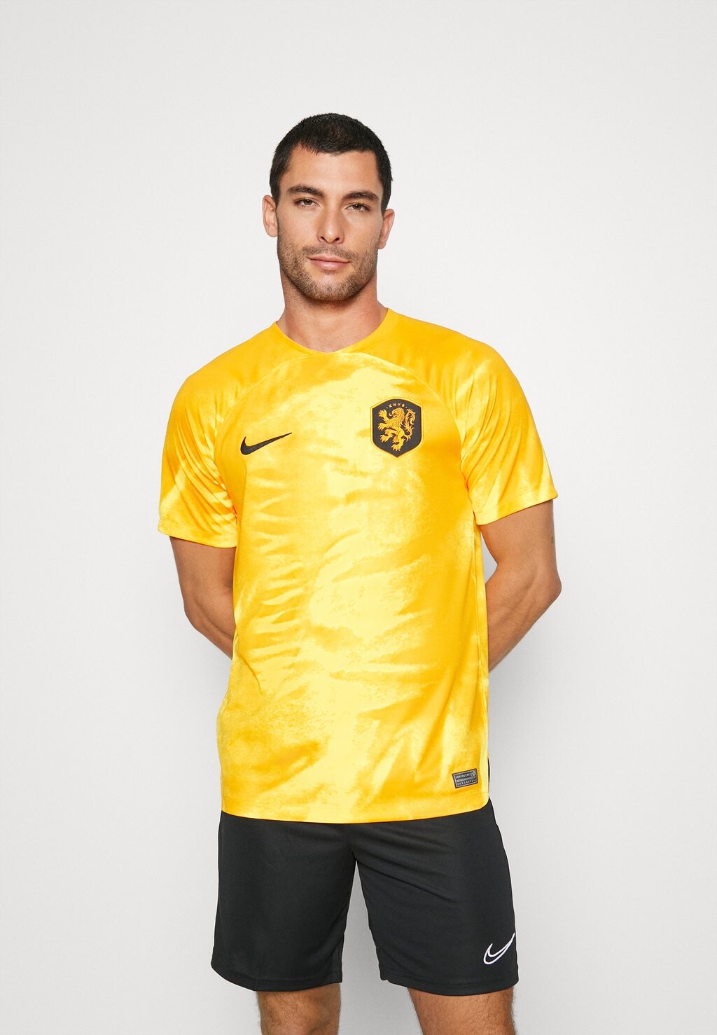 

Футболка Nike Netherlands Knvb Stadium Home, лазерно-оранжевый / черный, Желтый