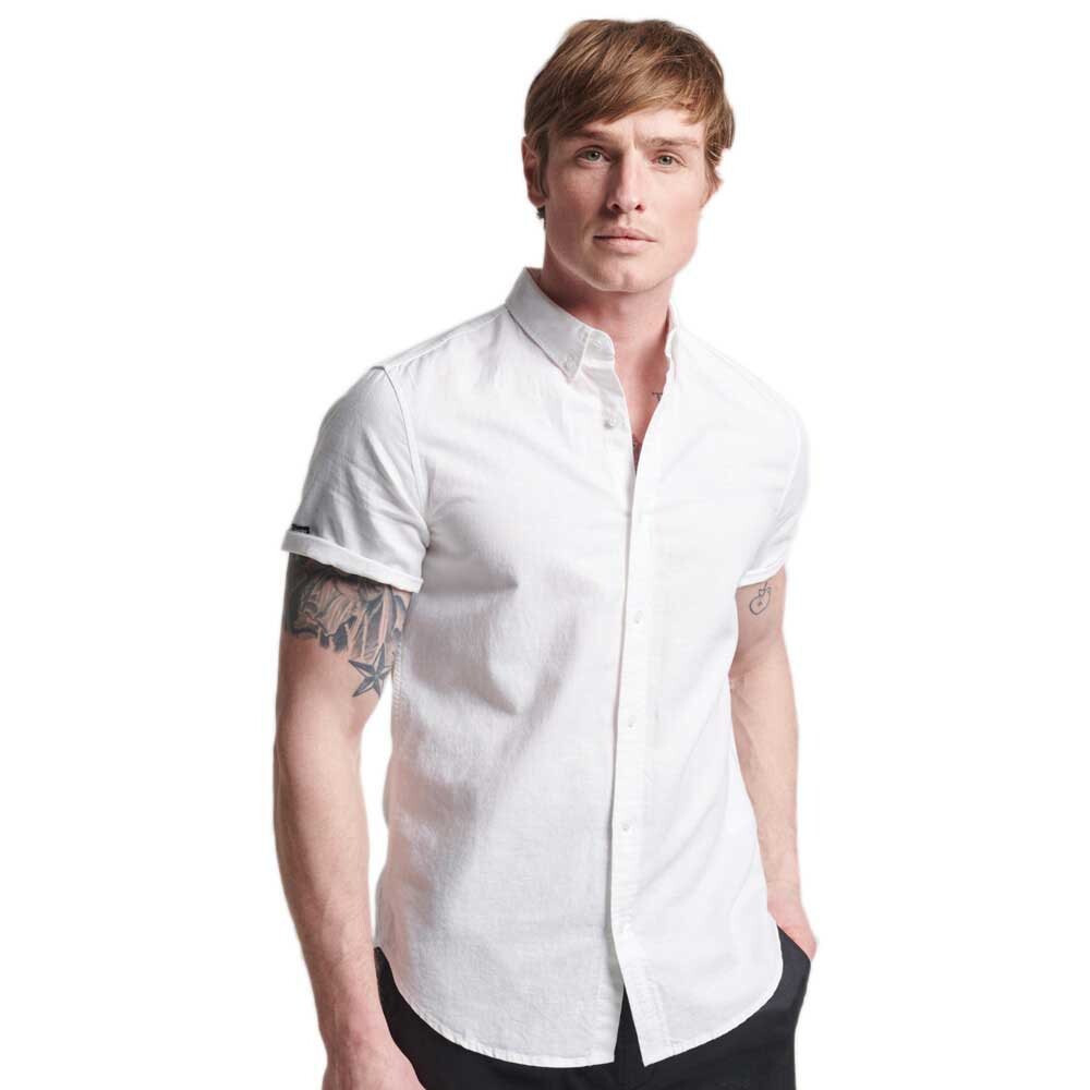 

Рубашка с коротким рукавом Superdry Studios Linen, белый