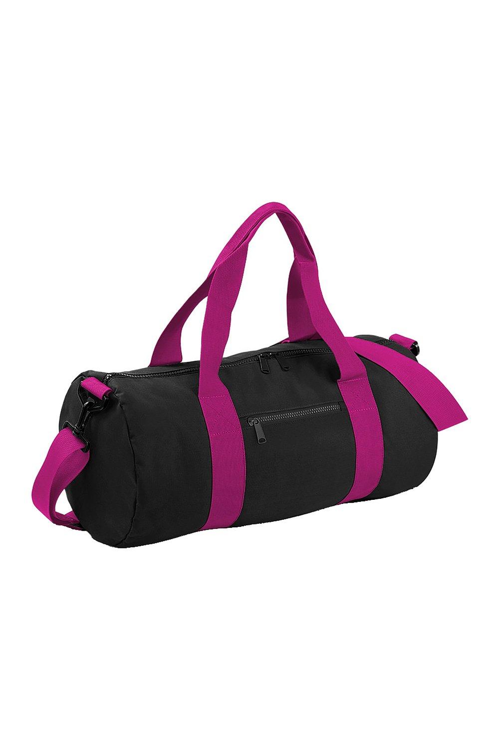Обычная университетская бочка/спортивная сумка (20 литров) Bagbase, черный cумка на пояс тачки 25 x 6 x 13 см отдел на молнии без подклада disney в наборе 1шт