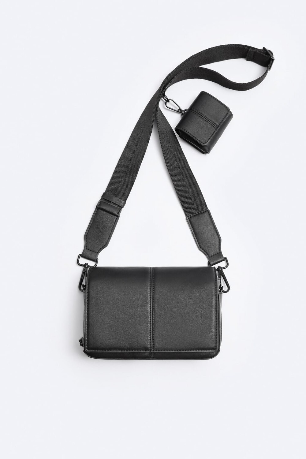 

Сумка через плечо с сумочкой ZARA, черный