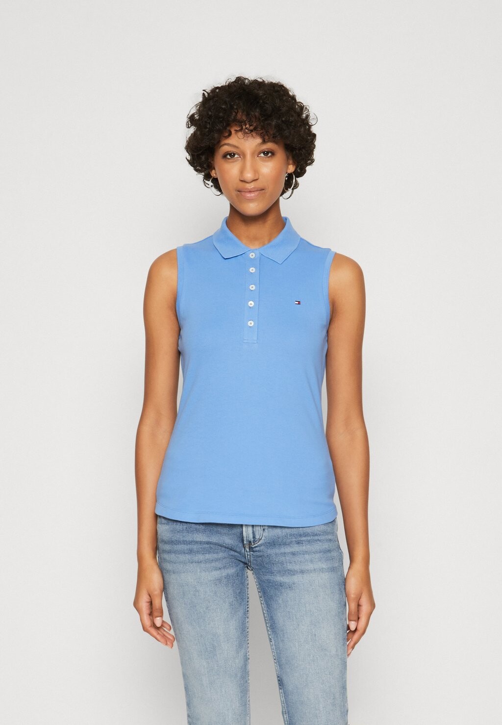 

Поло SLIM SLEEVELESS Tommy Hilfiger, синий