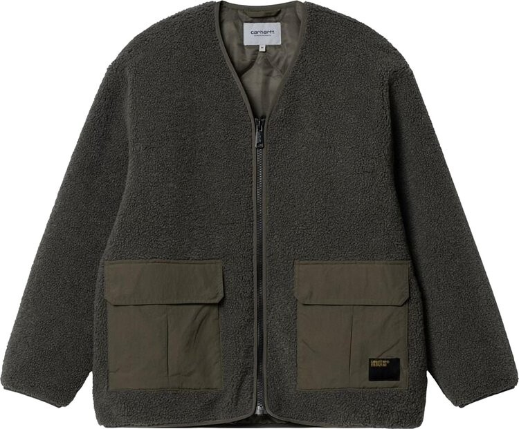

Куртка Carhartt WIP Devin Liner Shearling Padded 'Cypress', серый