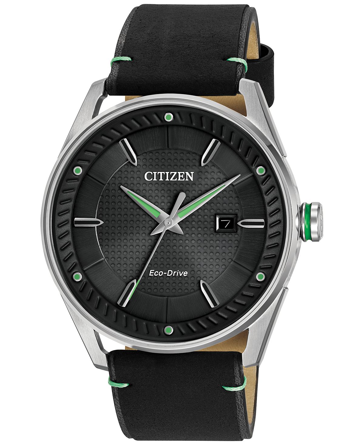 цена Мужские часы Drive from Citizen Eco-Drive, черный кожаный ремешок, 42 мм BM6980-08E