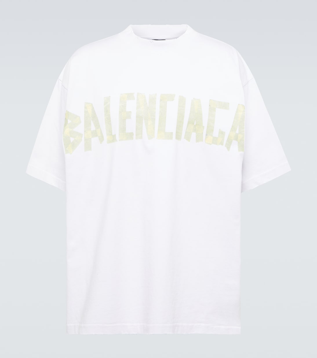 

Футболка из хлопкового джерси tape type Balenciaga, белый