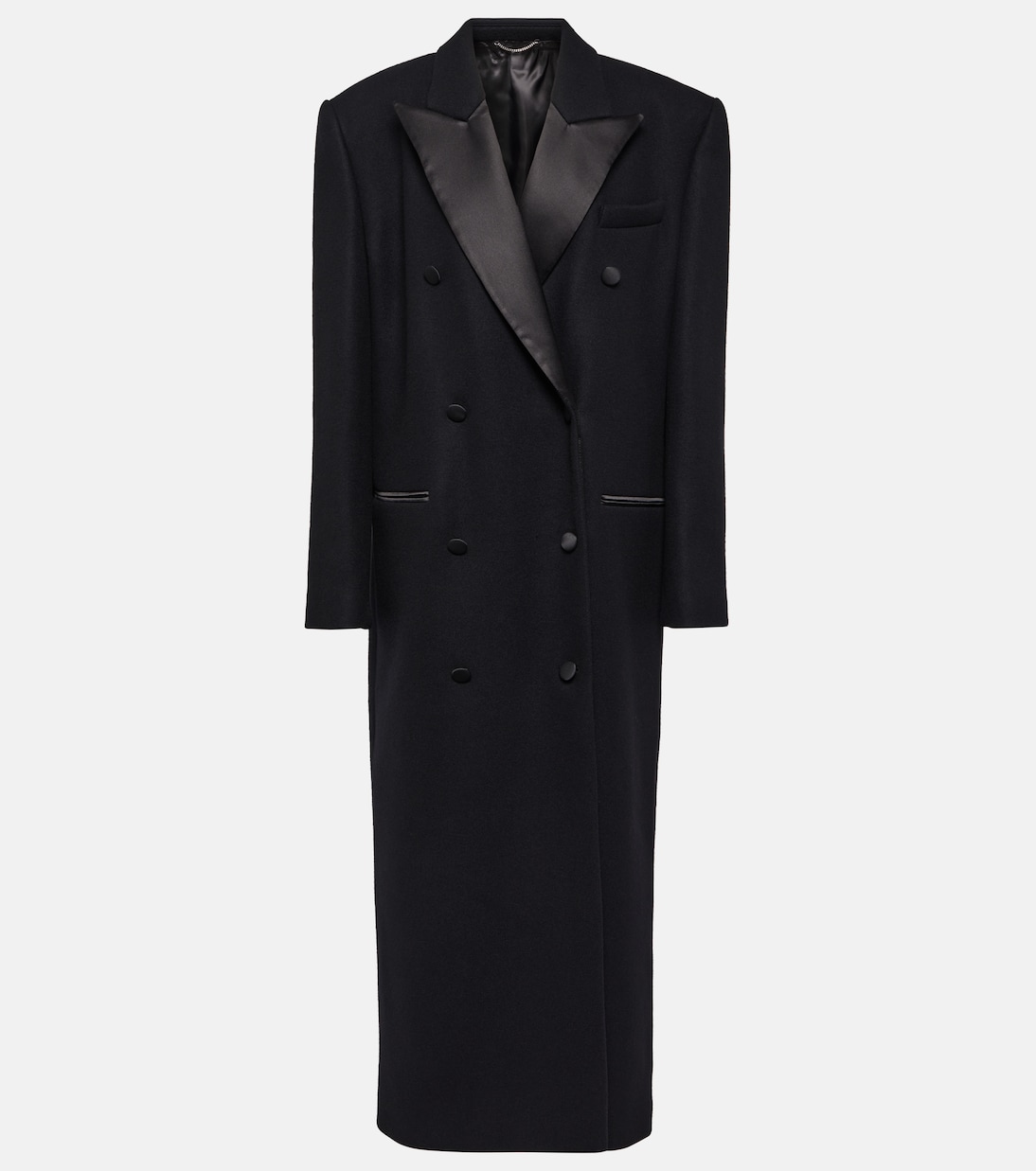 Пальто из смесовой шерсти Magda Butrym, черный