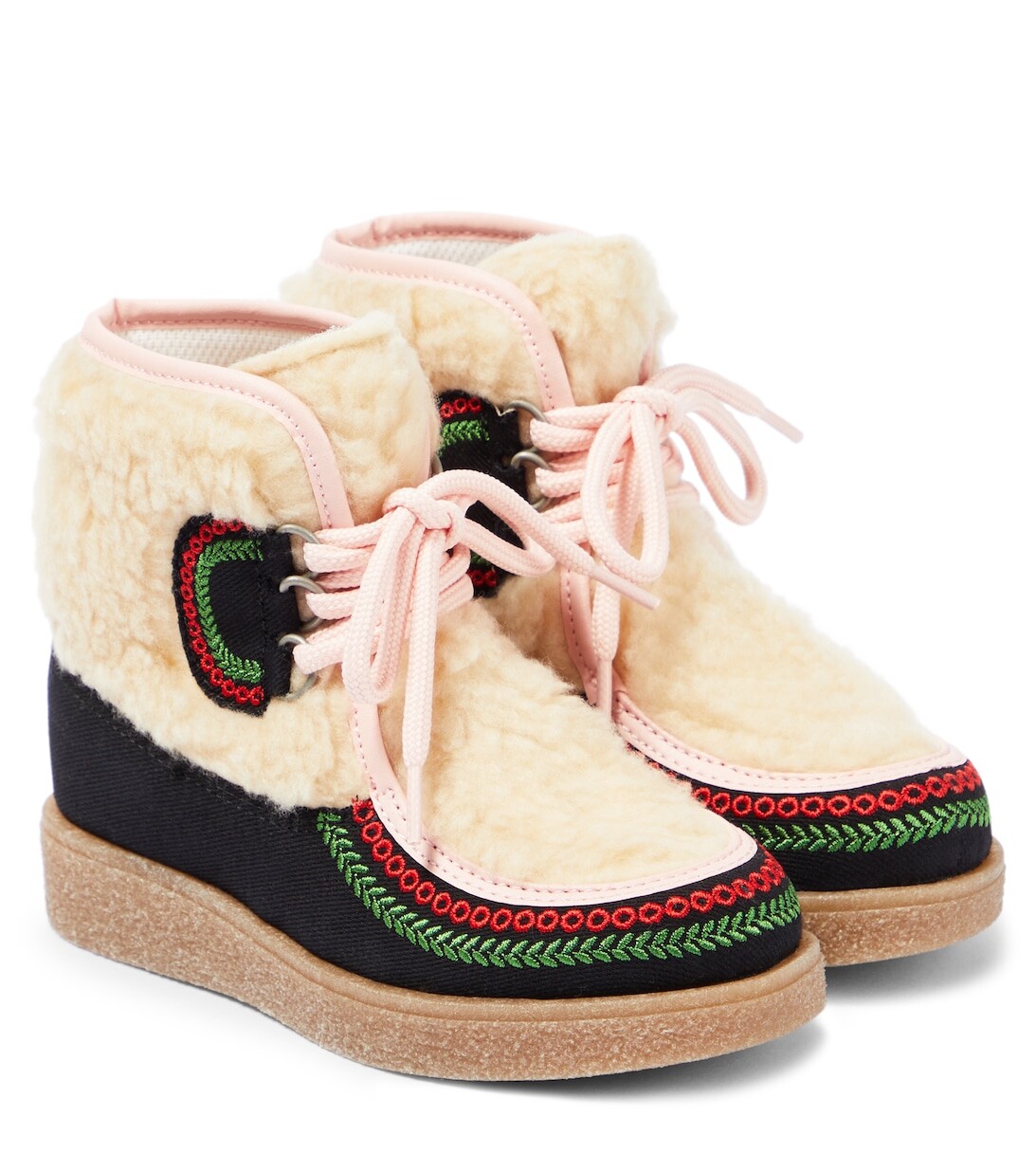 

Ботильоны с отделкой из искусственного меха Stella McCartney Kids, белый