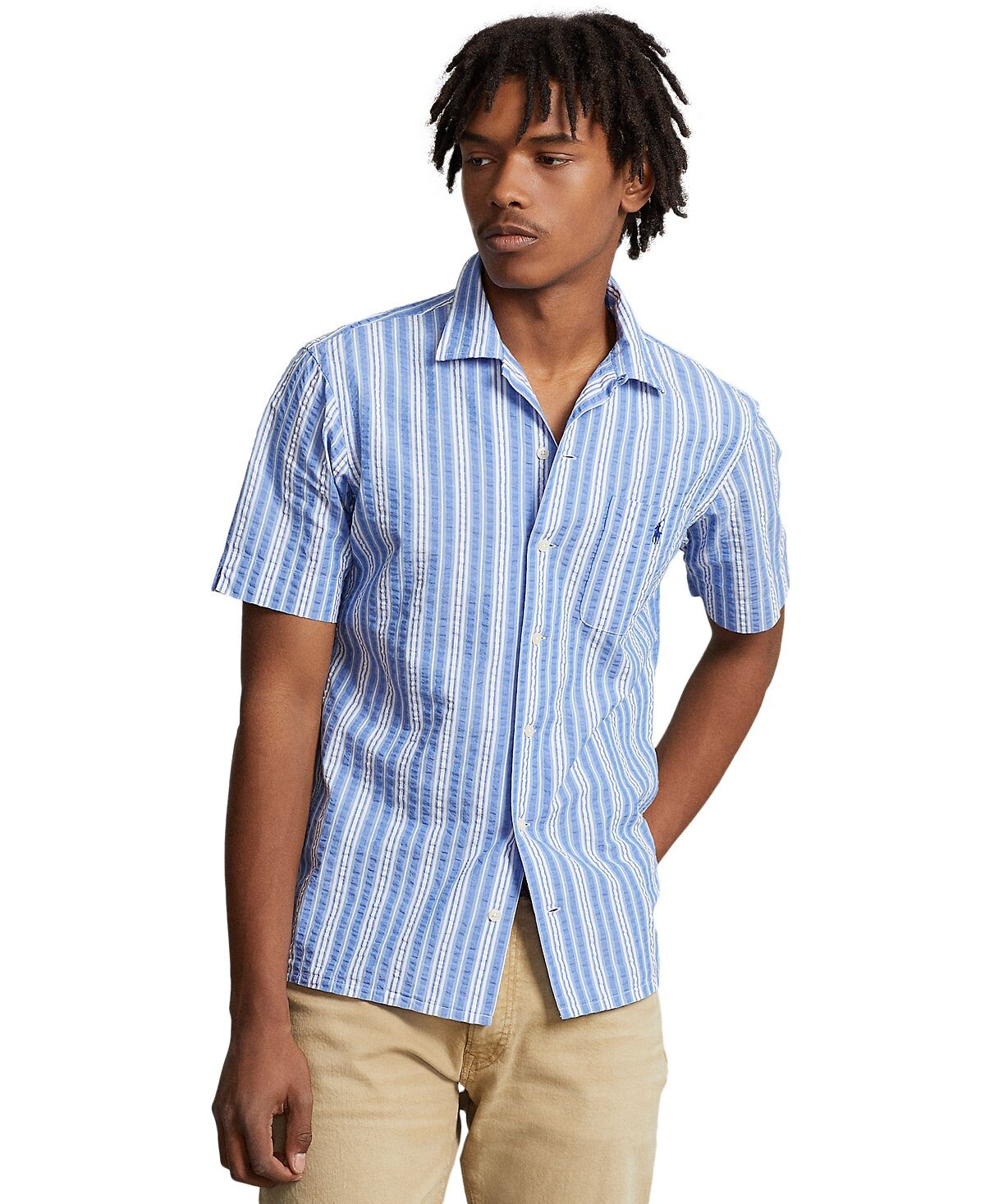 

Мужская рубашка классического кроя из жатого хлопка Polo Ralph Lauren