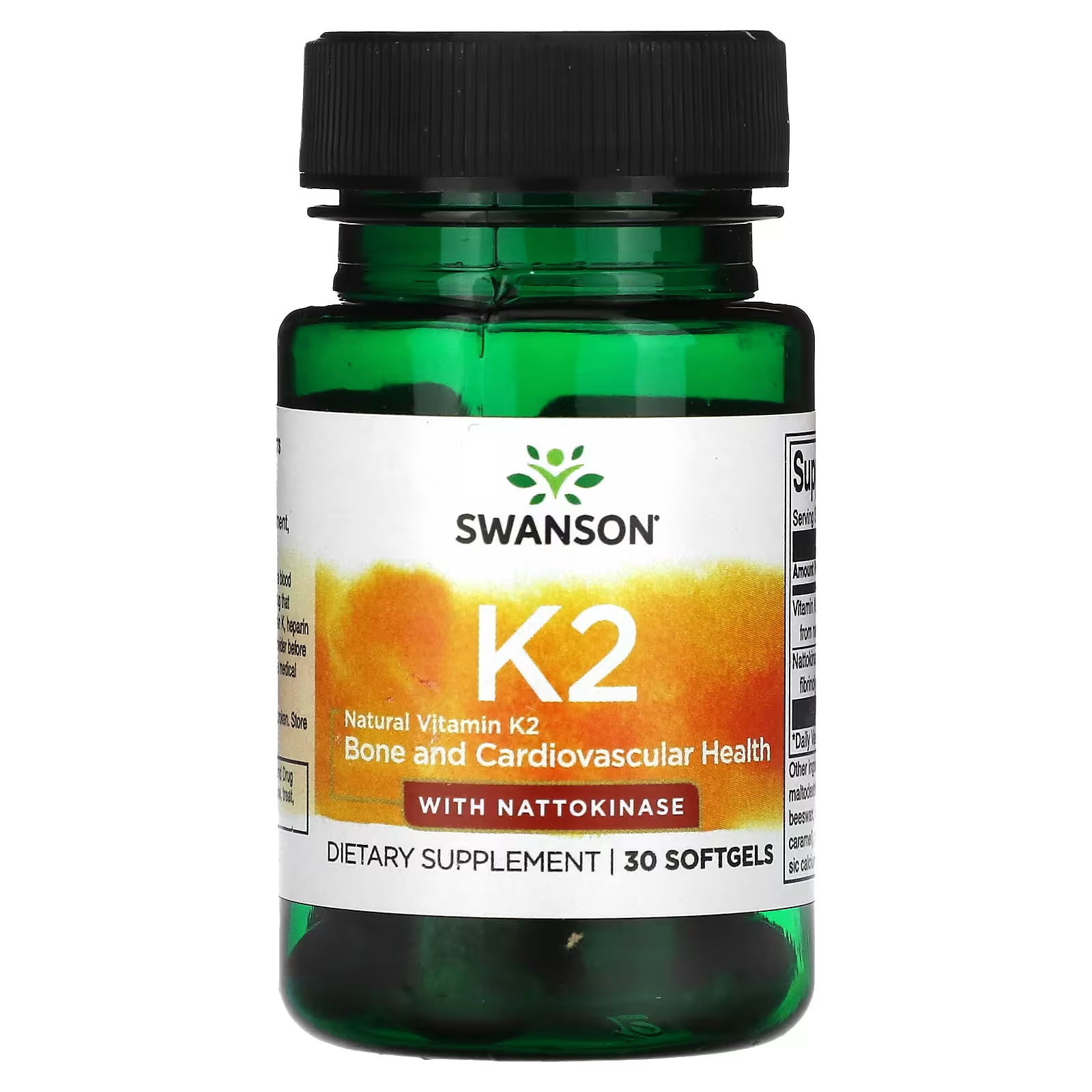 Swanson Витамин K2 30 мягких таблеток биологически активная добавка витамин k2 mk7 now foods 60 капсул