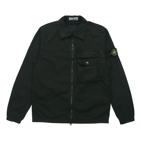 

Куртка Men's STONE ISLAND Zipper Pocket Cotton Classic Jacket Black, черный