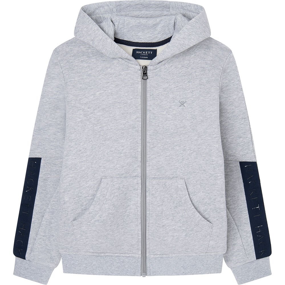 

Толстовка Hackett Logo Tape 1 Full Zip, серый