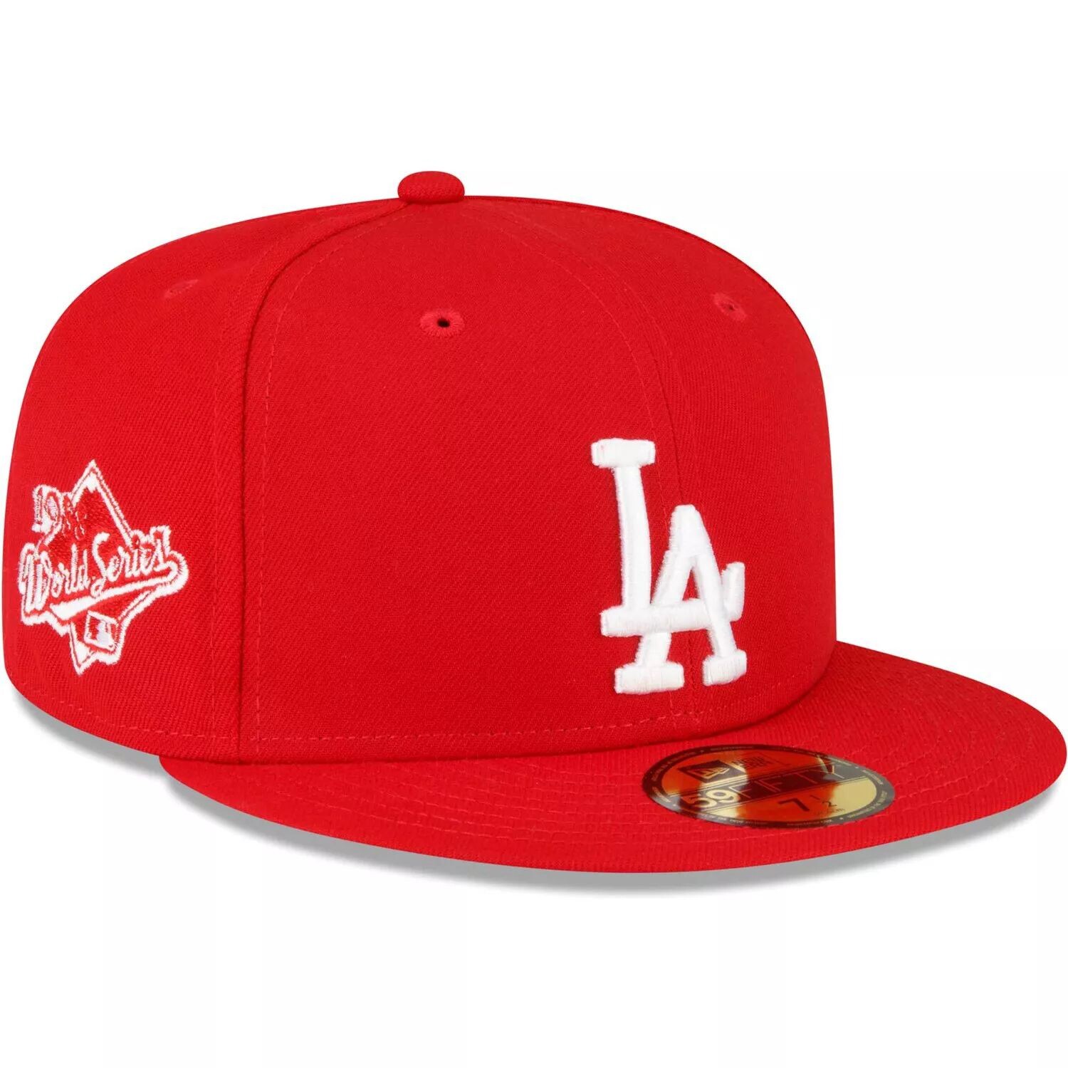 

Мужская приталенная шляпа New Era Red Los Angeles Dodgers с нашивкой на боку 59FIFTY