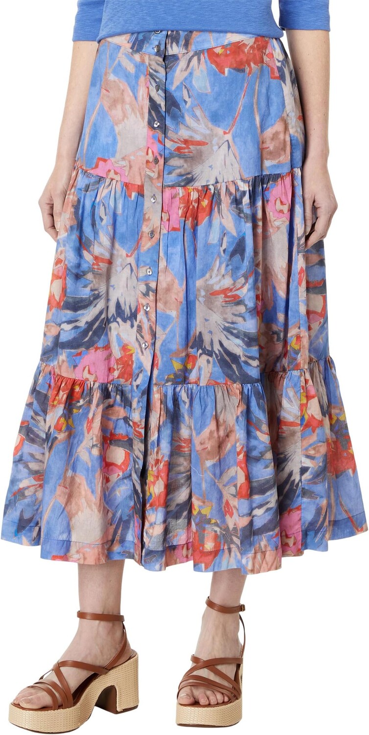 

Юбка NIC+ZOE Dreamscape Tiered Skirt, цвет Blue Multi
