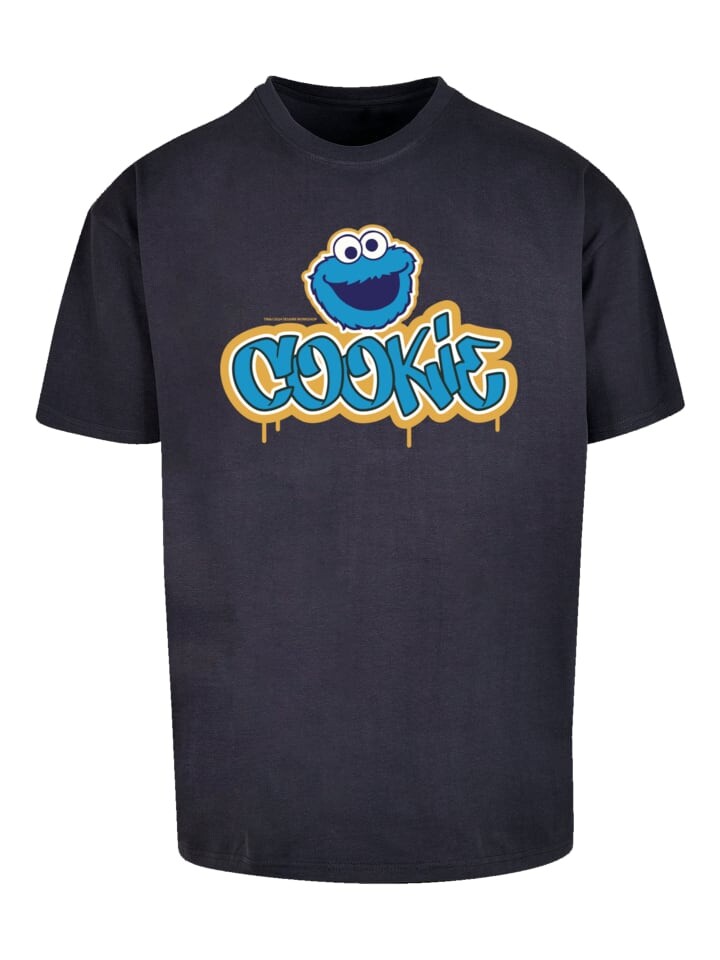 

Футболка F4NT4STIC Sesamstraße Cookie Graffiti Logo, темно-синий