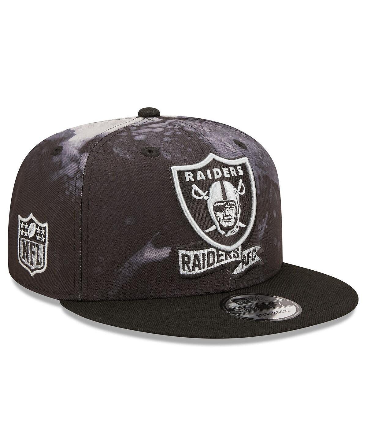 

Мужская черная кепка Snapback Las Vegas Raiders Ink Dye 2022 Sideline 9FIFTY New Era