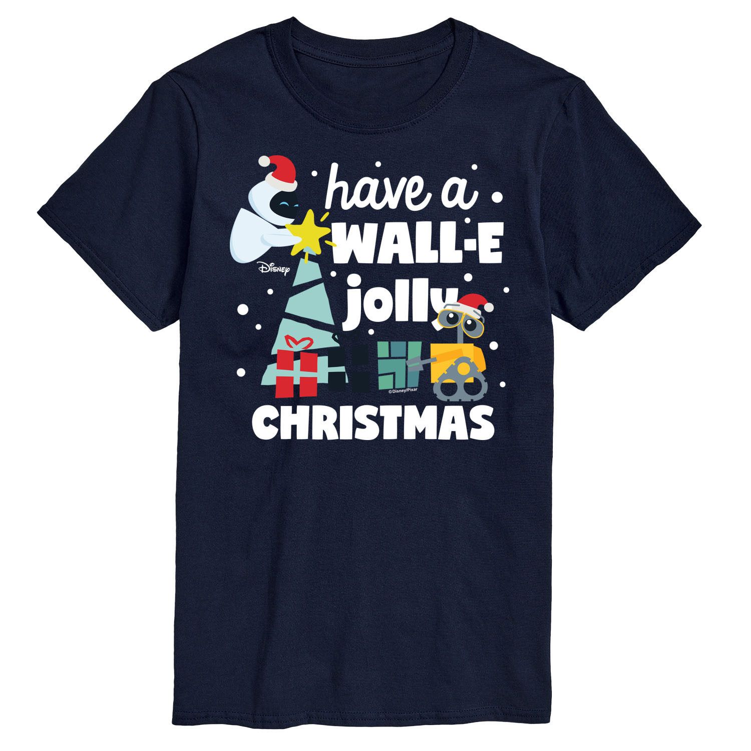 Футболка's Wall-E Big & Tall Jolly Christmas с рисунком Disney, синий