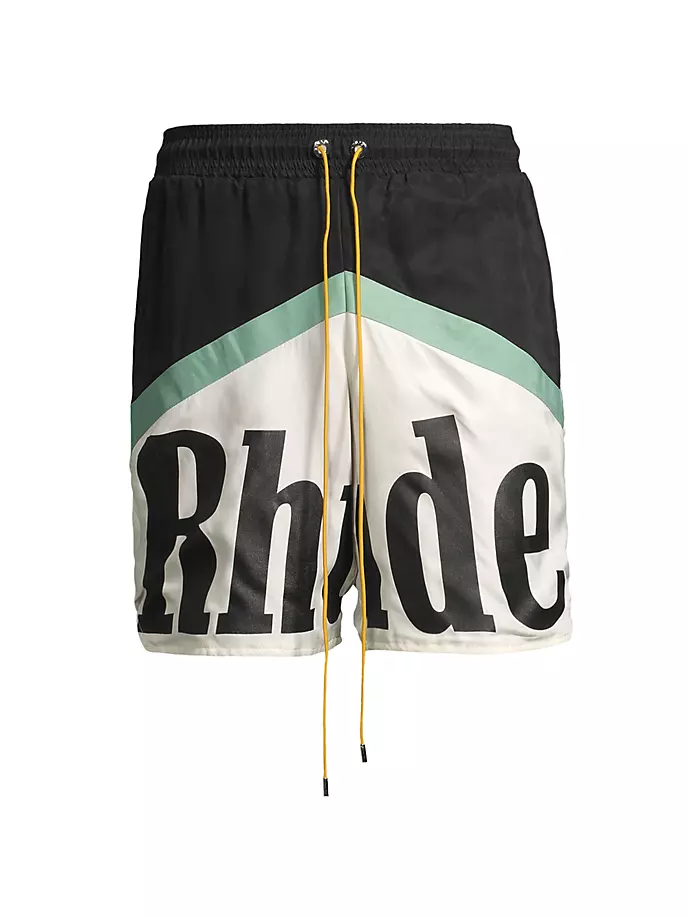 

Шорты для плавания с логотипом Rhude Awakening R H U D E, черный