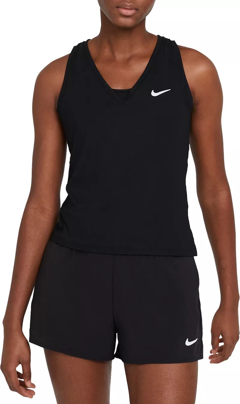 Женская теннисная майка Nike Court Victory, черный теннисная майка nike силуэт полуприлегающий размер m черный