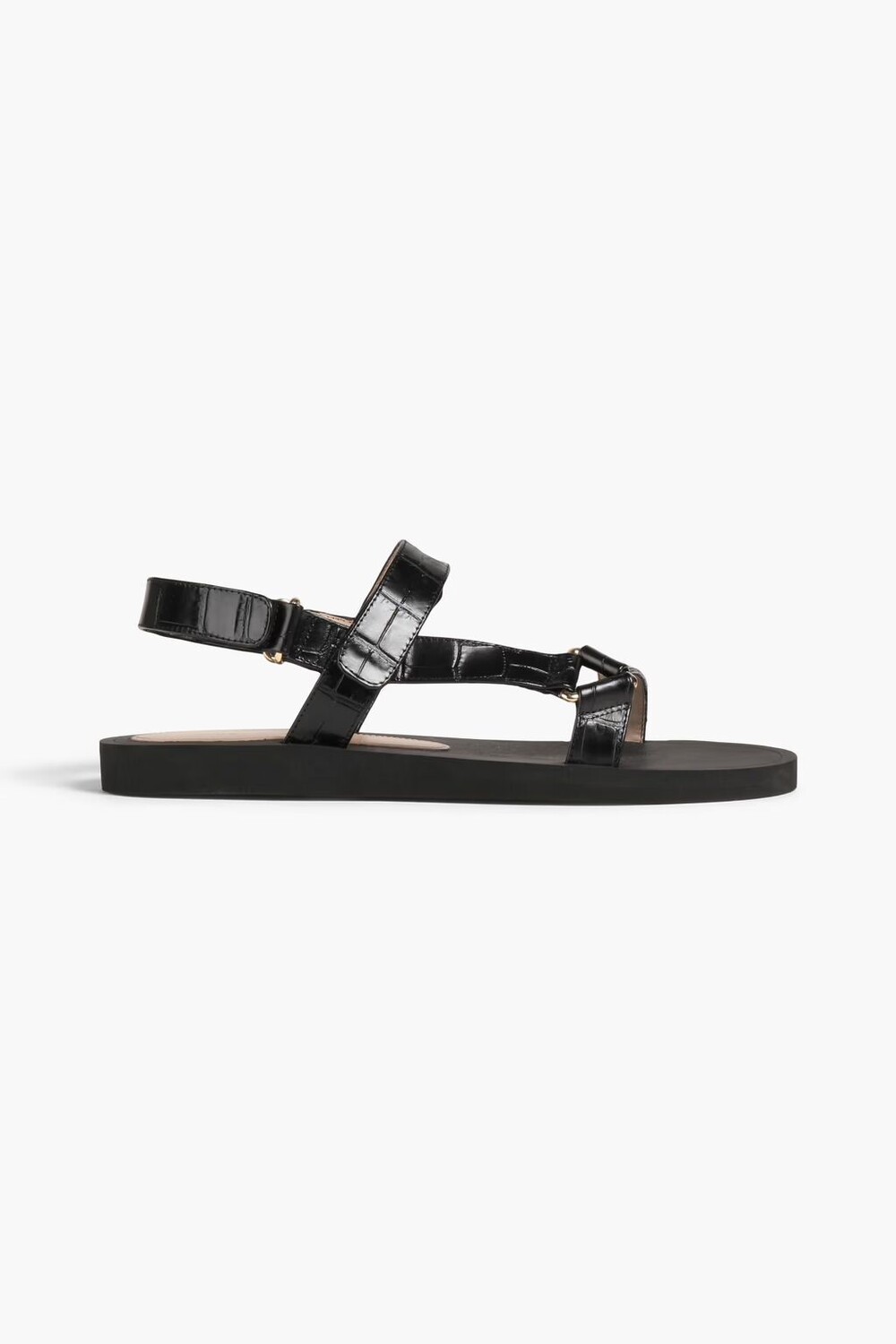 

Босоножки Vail из кожи с тиснением под крокодила Stuart Weitzman, черный