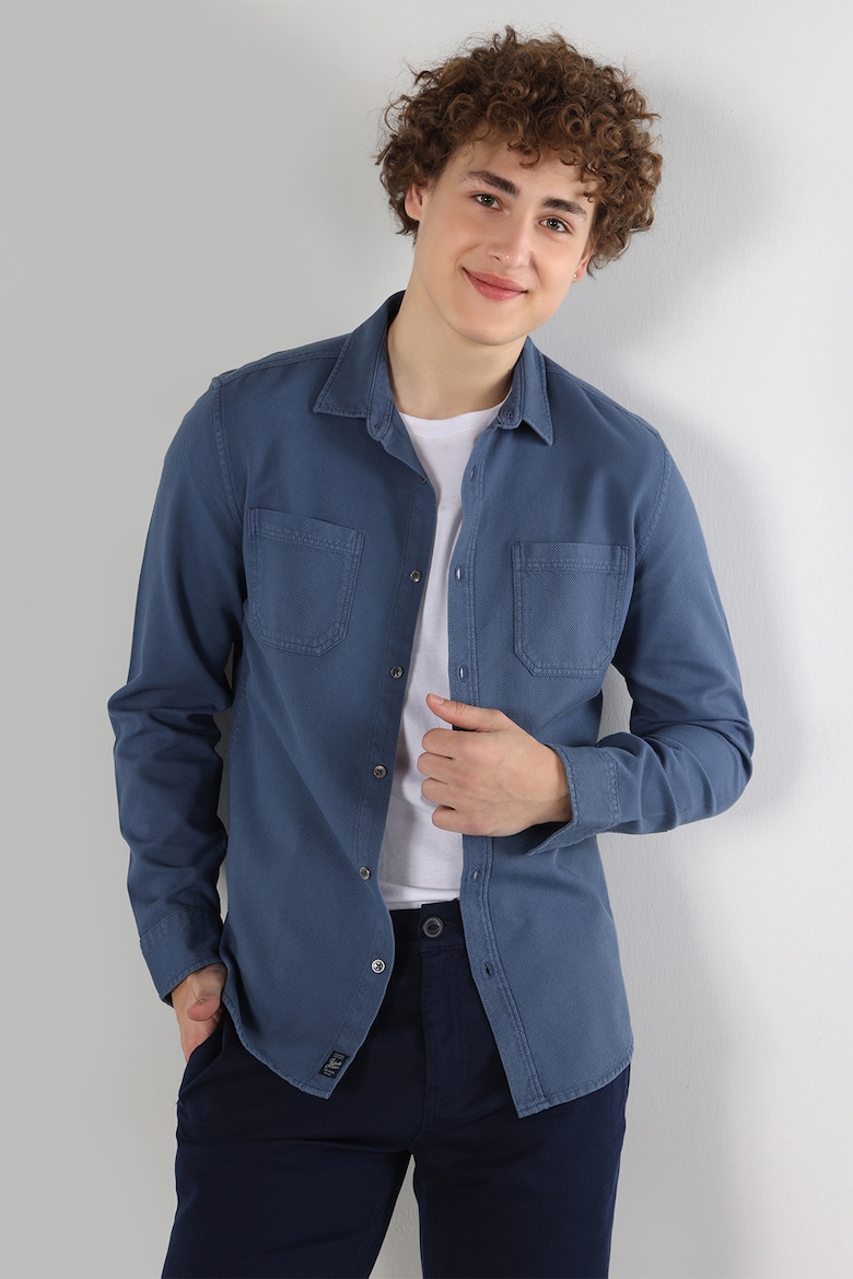 Хлопковая рубашка с карманами Colin'S, синий цена и фото