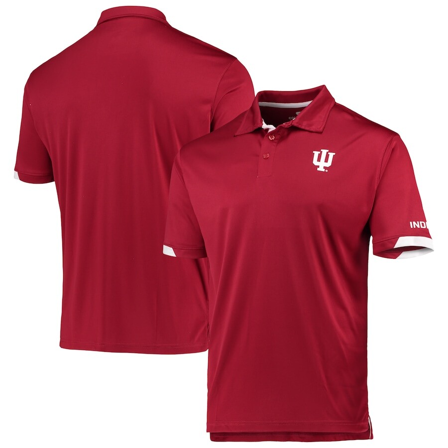 

Поло с коротким рукавом Colosseum Indiana Hoosiers, малиновый