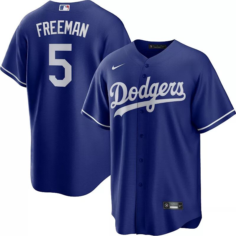 

Мужская альтернативная майка Nike Los Angeles Dodgers Freddie Freeman #5 Royal Cool Base