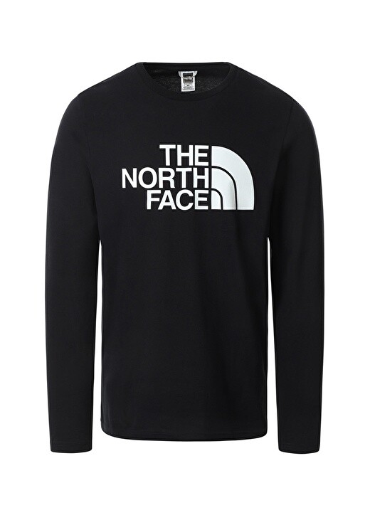 

Мужская черная футболка с круглым вырезом с длинным рукавом The North Face, Черный