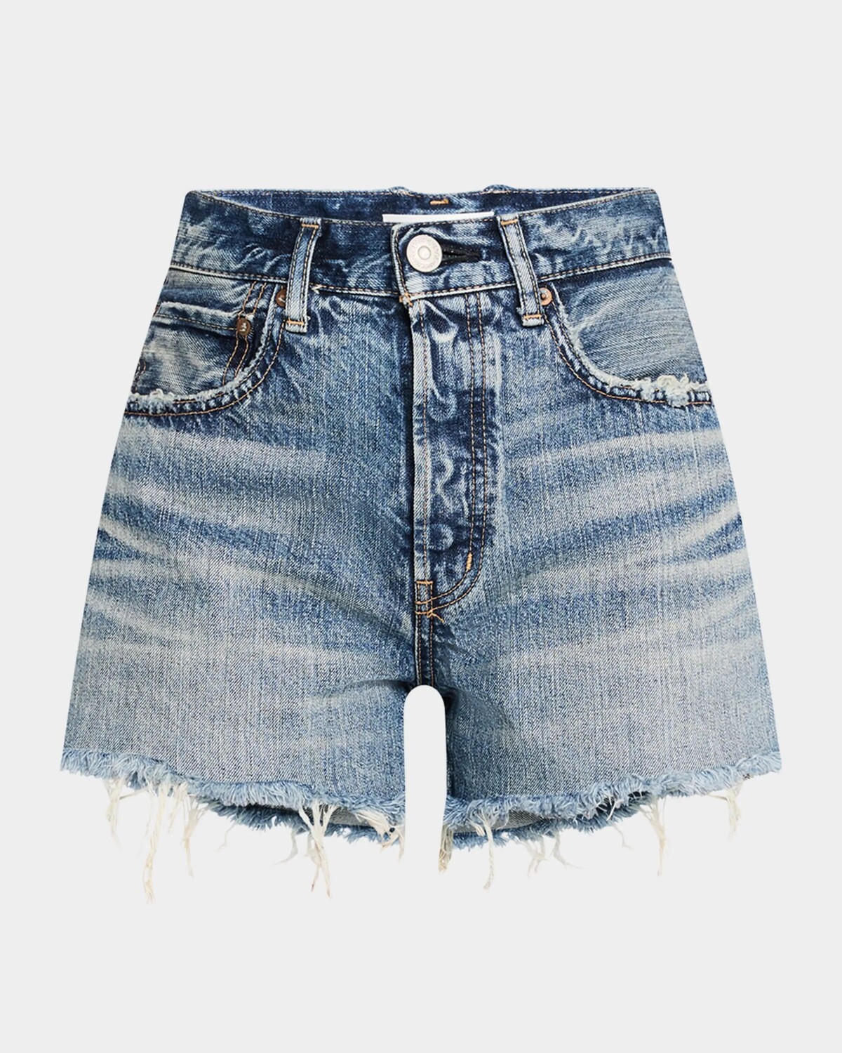 

Джинсовые шорты Brightwaters с потертостями Moussy Vintage, синий