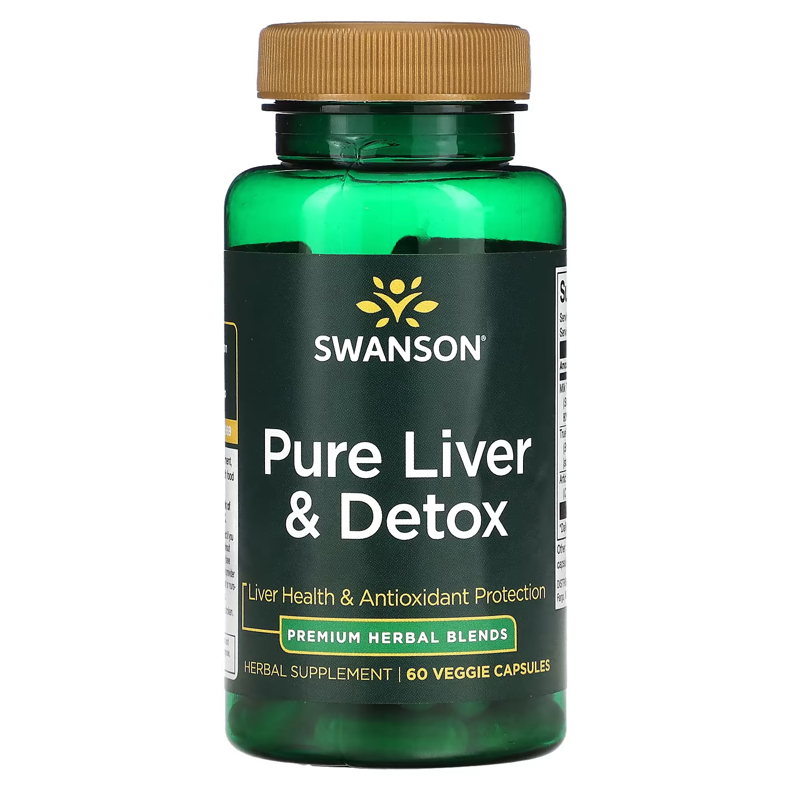 Swanson Pure Liver & Detox 60 растительных капсул swanson liver essentials 90 растительных капсул