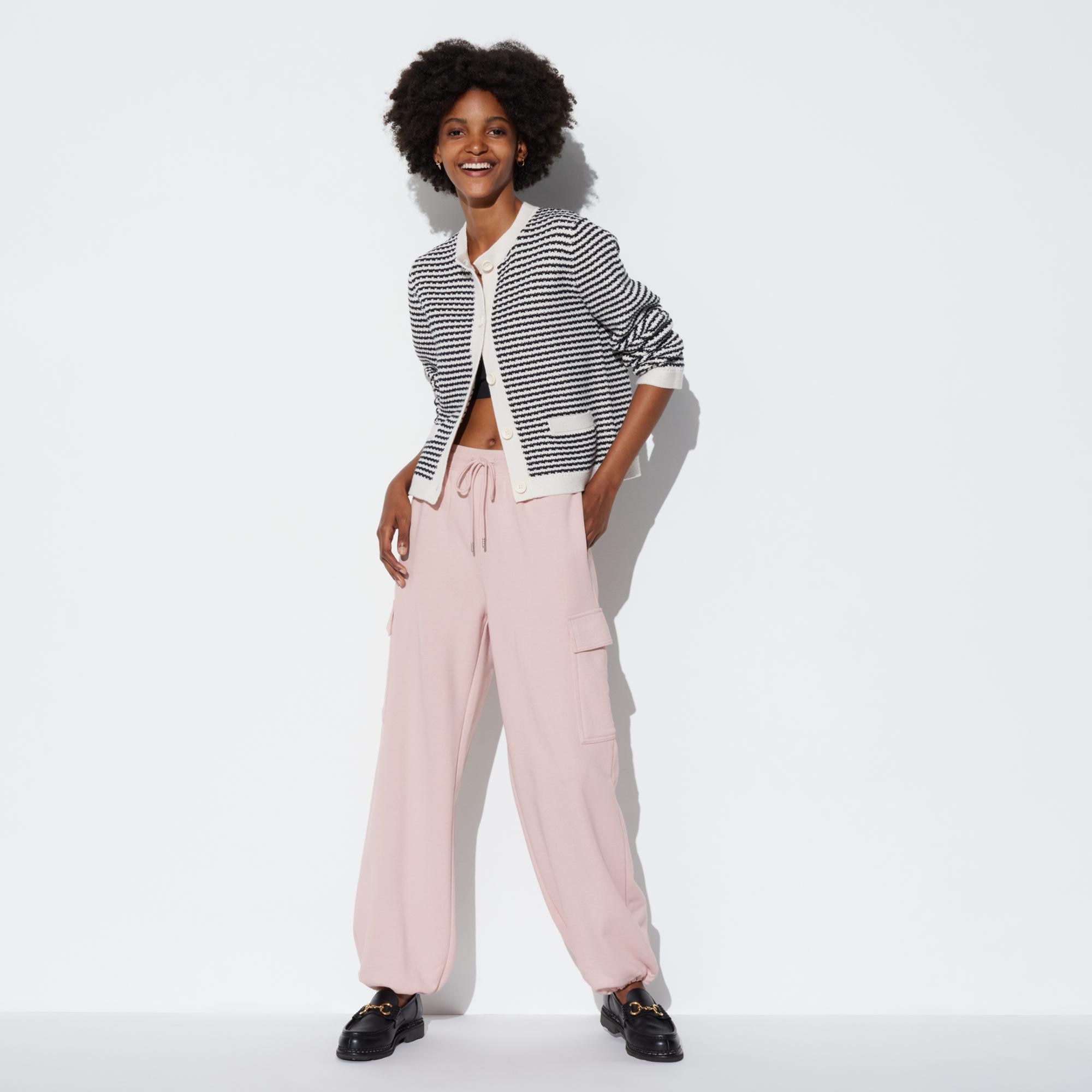 Спортивные брюки-карго (длина 73-75 см) UNIQLO, розовый брюки карго anta повседневные прямой силуэт размер xl черный