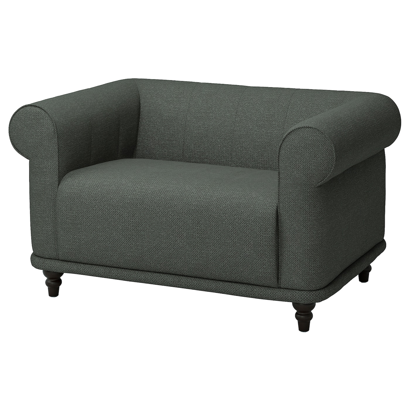 ВИСКАФОРС 1,5-местное кресло, Лейде серый/зеленый/коричневый VISKAFORS IKEA