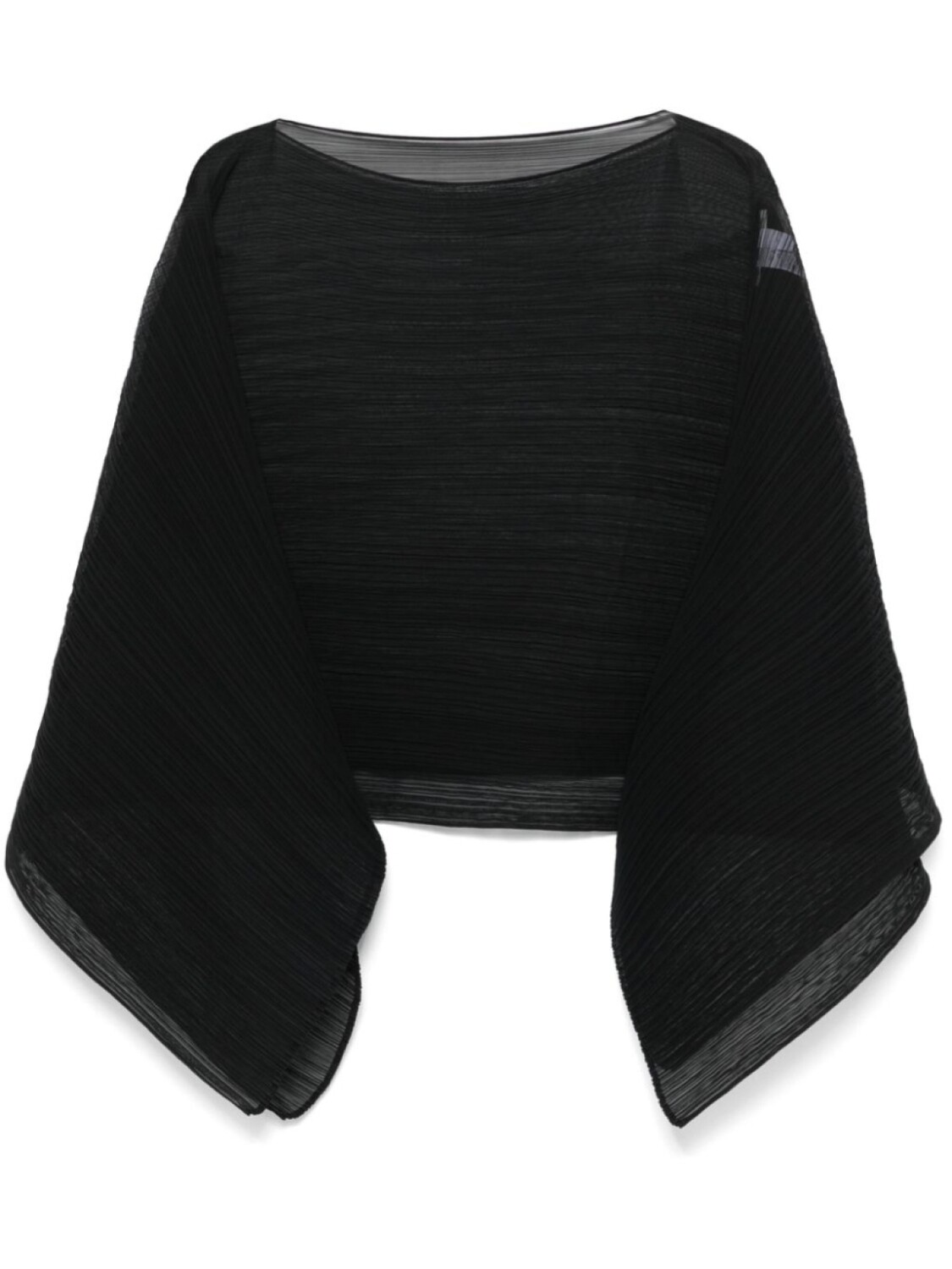 

Pleats Please Issey Miyake полупрозрачный кейп, черный