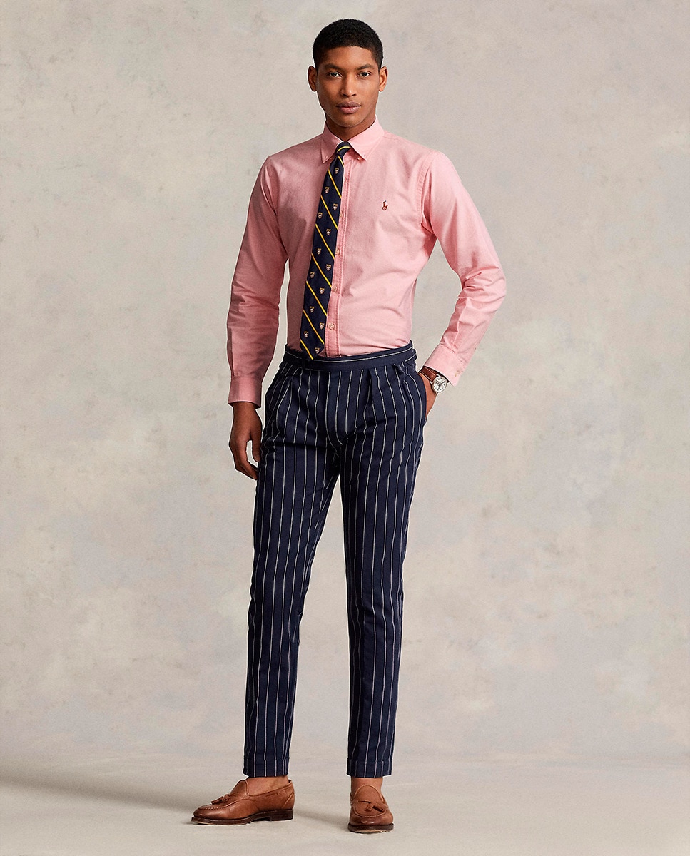 цена Розовая мужская рубашка с длинным рукавом Regular Regular Polo Ralph Lauren, розовый