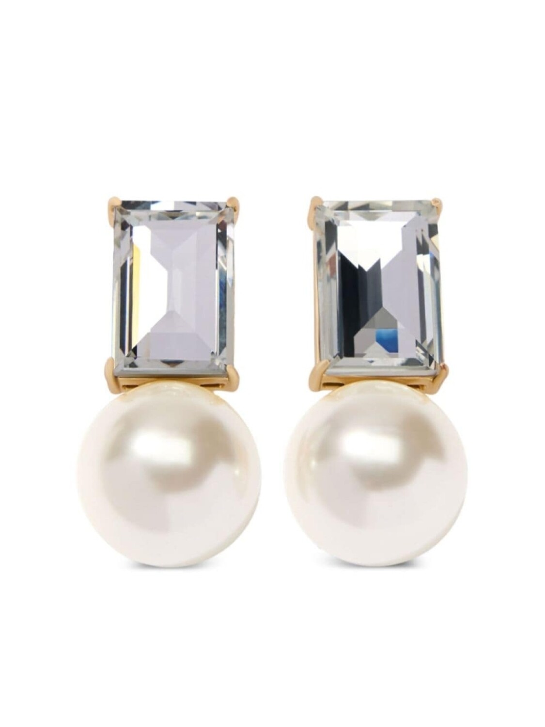 

Серьги, украшенные кристаллами Carolina Herrera, нейтральный цвет
