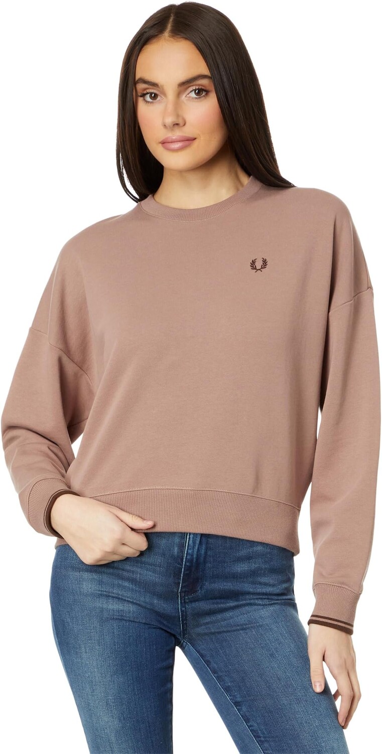 

Толстовка с кончиками Fred Perry, темно-розовый