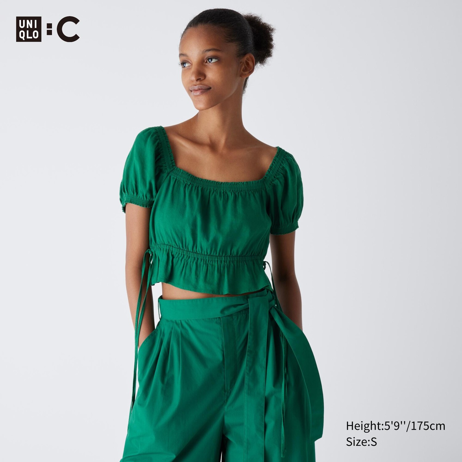 

Короткая блузка UNIQLO, зеленый