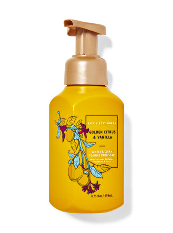 

Нежное пенящееся мыло для рук Golden Citrus & Vanilla, 8.75 fl oz / 259 mL, Bath and Body Works