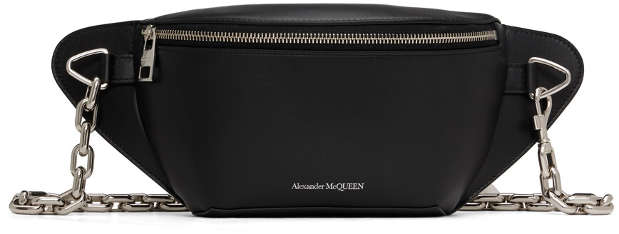 

Черная байкерская поясная сумка Alexander McQueen