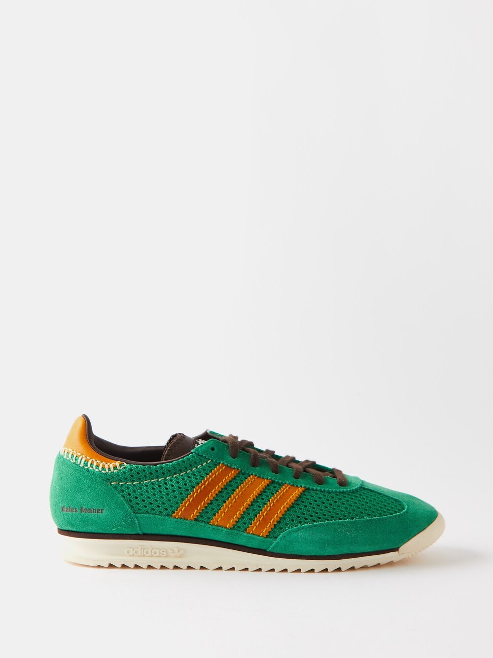 

Трикотажные кроссовки sl72 с кожаной отделкой Adidas X Wales Bonner, зеленый