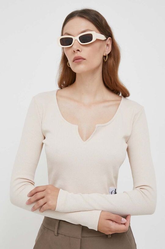 

Длинный рукав Calvin Klein Jeans, бежевый