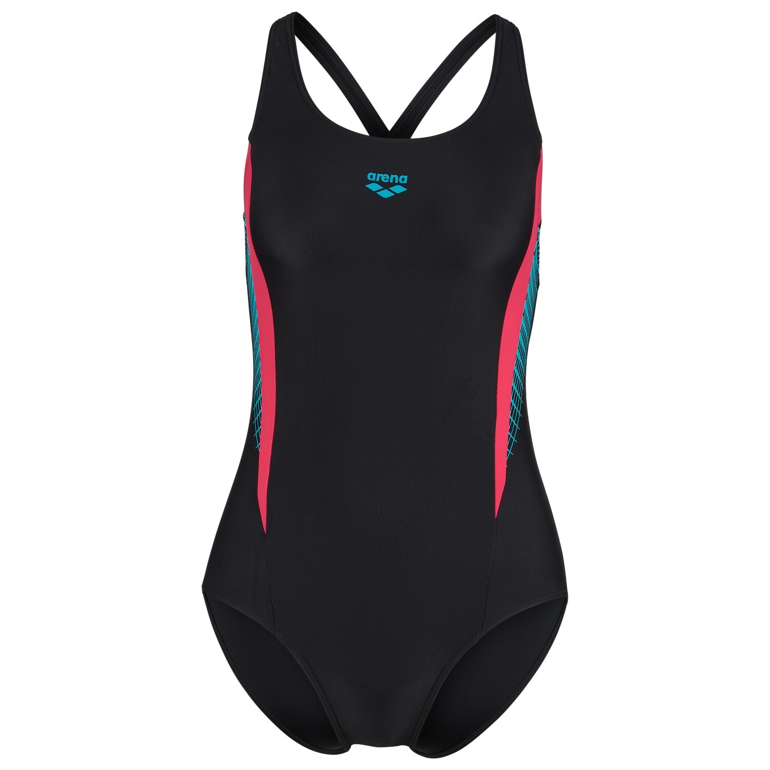 

Купальник Arena Women's Threefold V Back One Piece, цвет Black/Black/Anguria