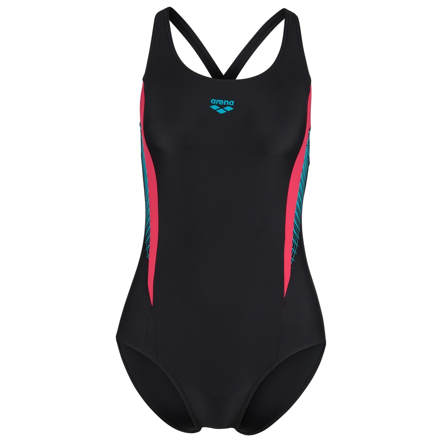 Купальник Arena Women's Threefold V Back One Piece, цвет Black/Black/Anguria