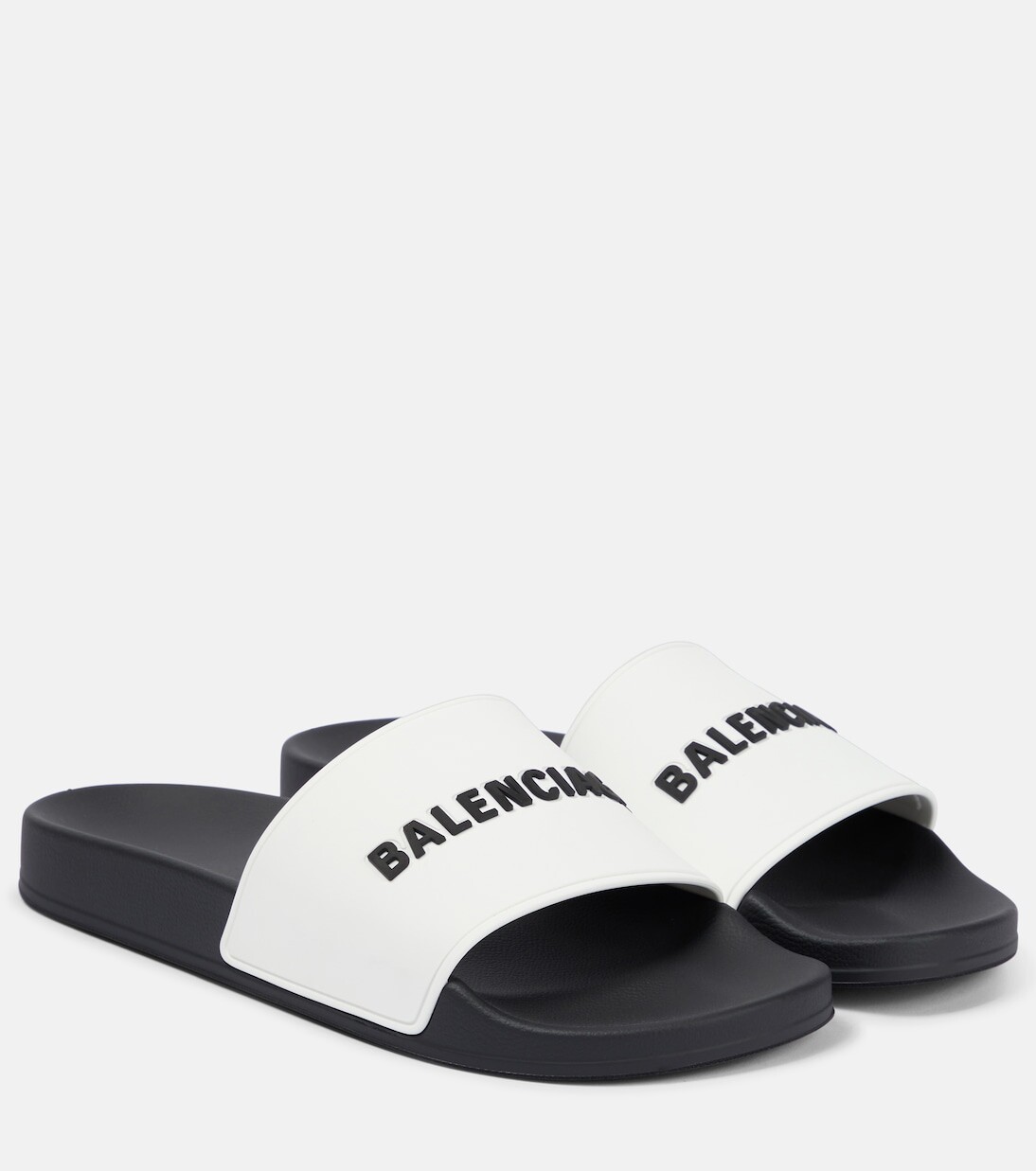 

Резиновые шлепанцы с логотипом Balenciaga, белый