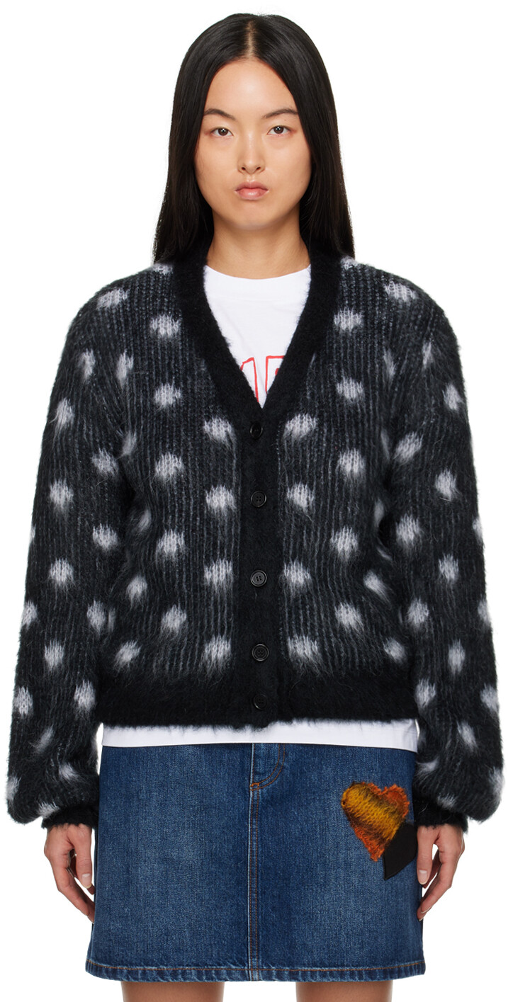 

Черный кардиган в горошек Marni