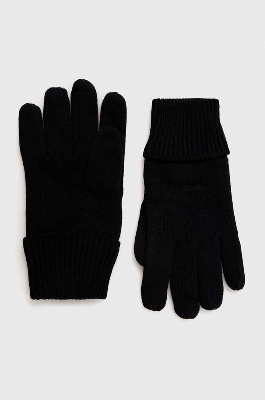 Хлопковые перчатки Superdry, черный